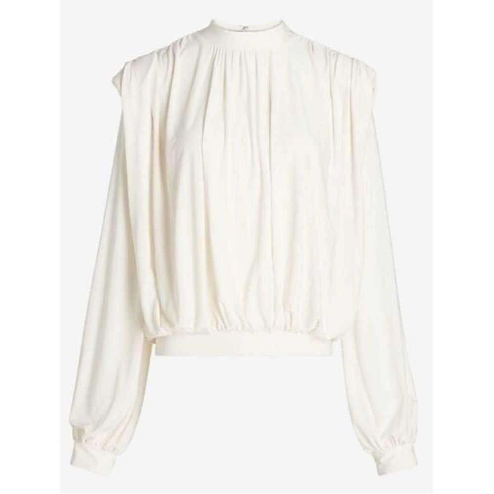 Express Padded Shoulder Ruched Top